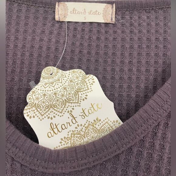 Host pick - Altar’d State • raisin waffle texture shirt size Small NWT - Picture 2 of 4